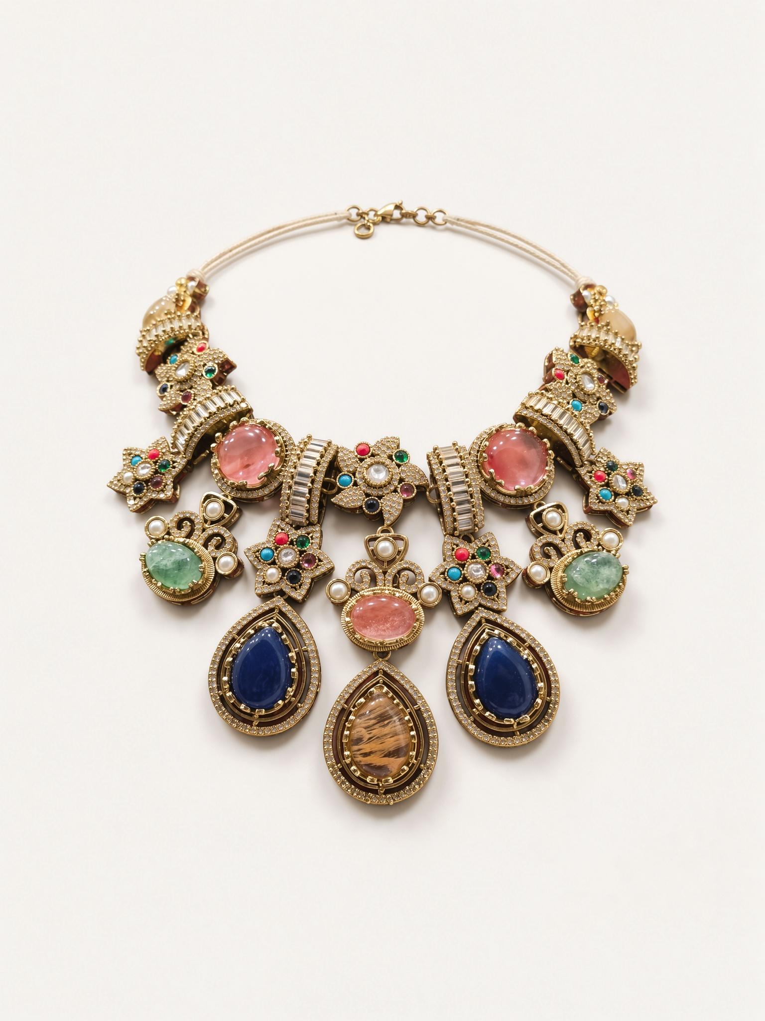 Mahira Necklace Set, Multicolour - Outbox House
