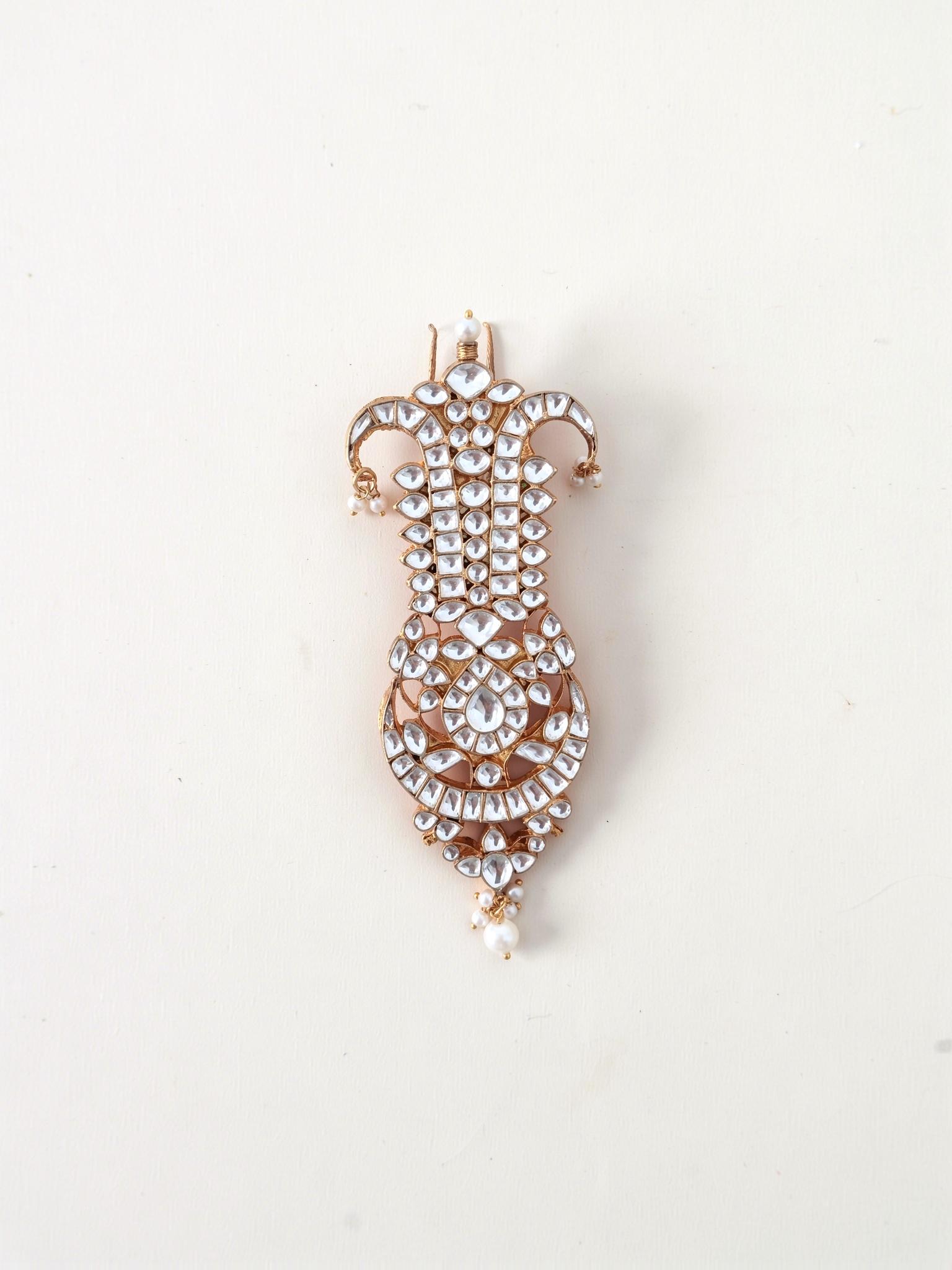 Ranbir Kundan Kalgi with Pearl Drops - Outbox House