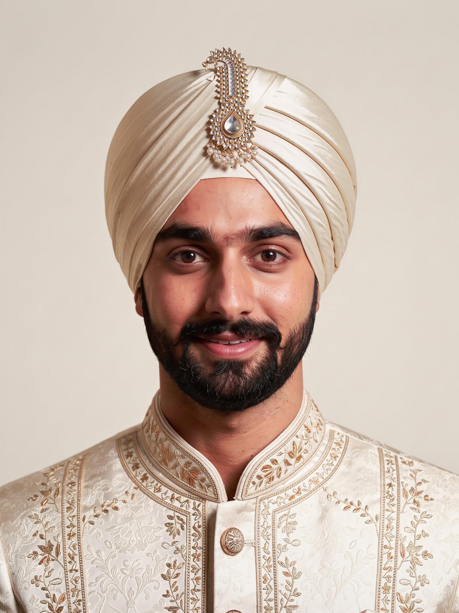 Shahi Kundan Kalgi with Pearl Drops - Outbox House