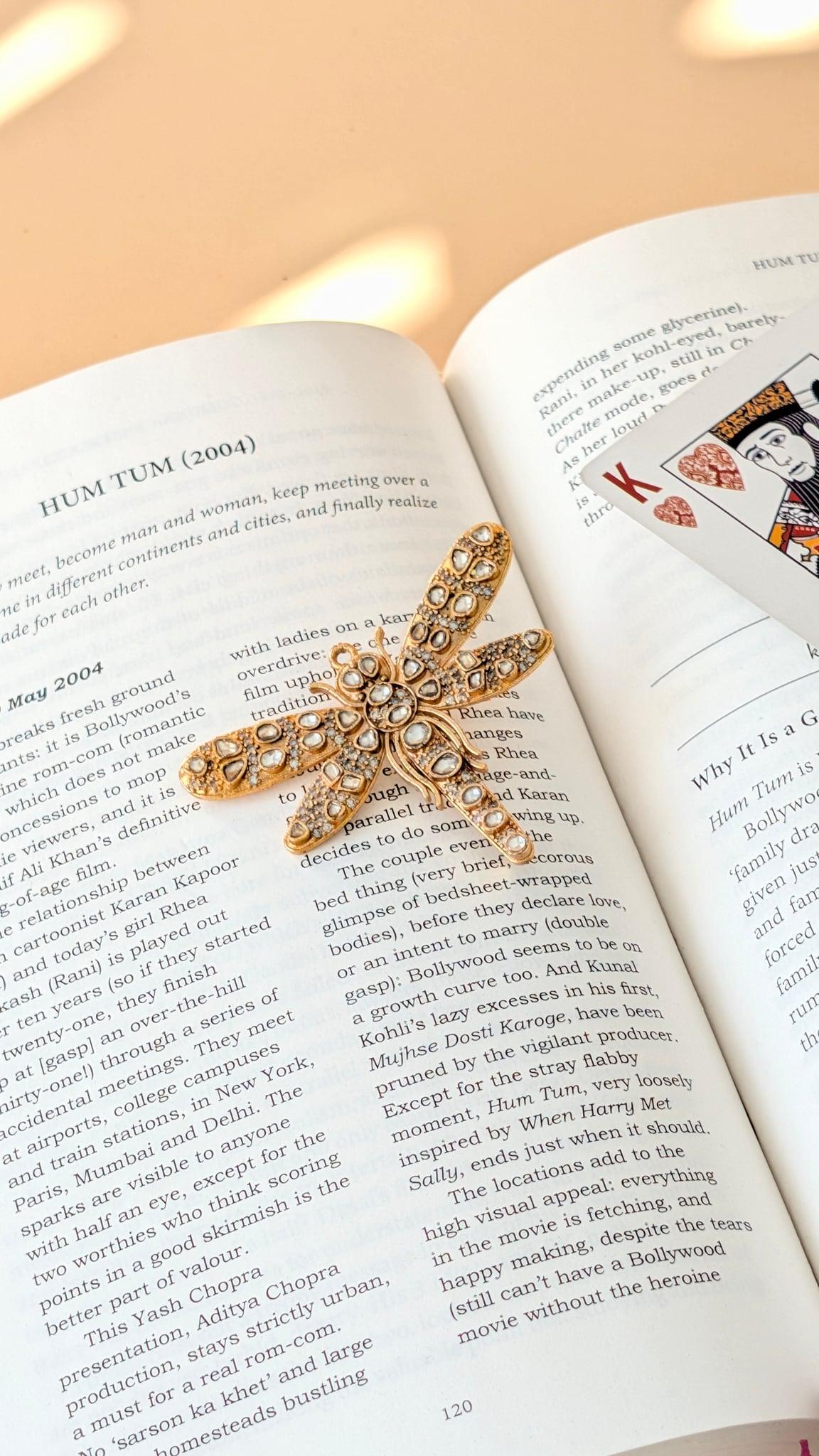Udaan Kundan Dragonfly Sherwani Brooch - Outbox House