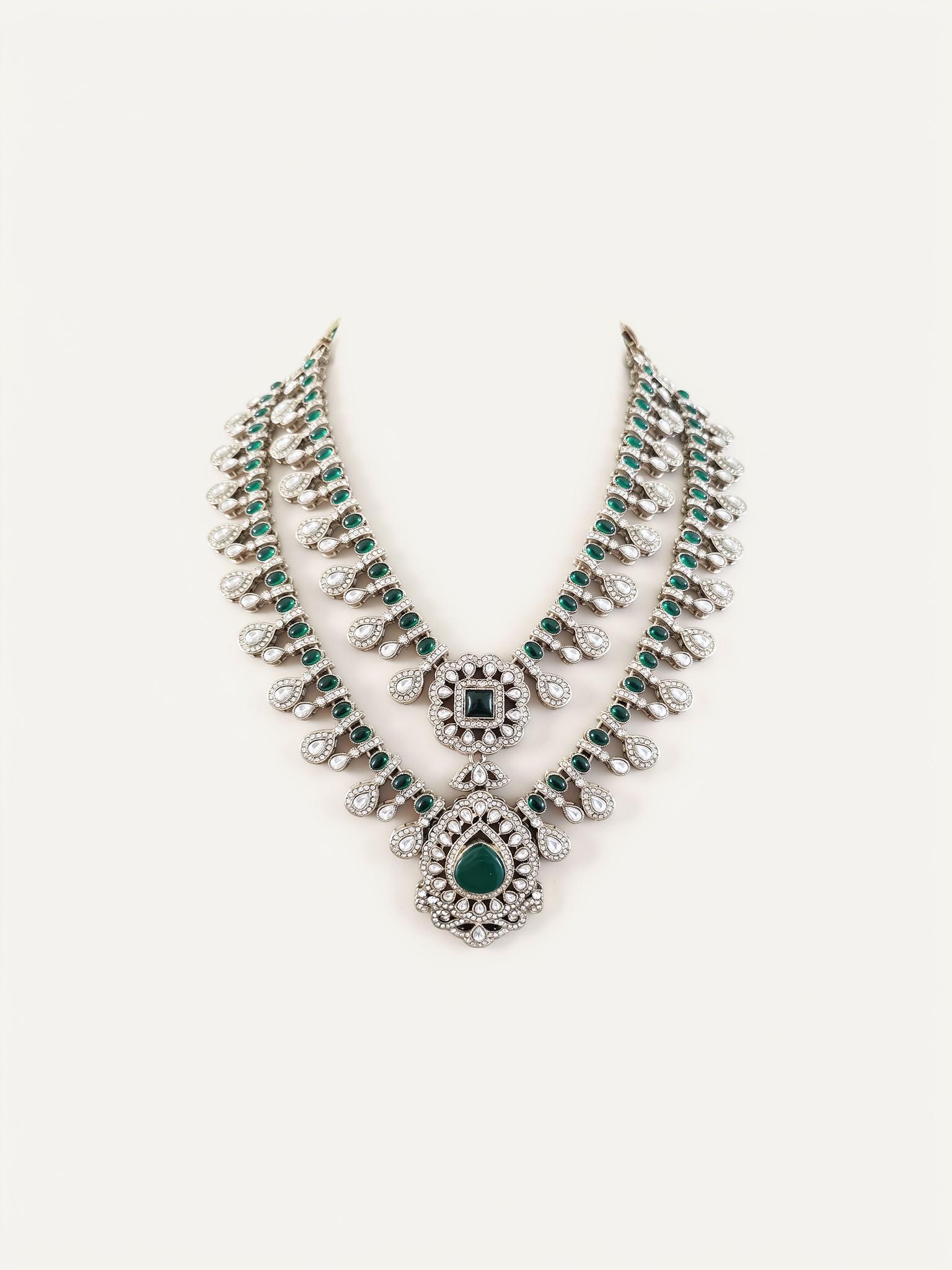 Riyasat Moissanite Groom Mala, Green - Outbox House