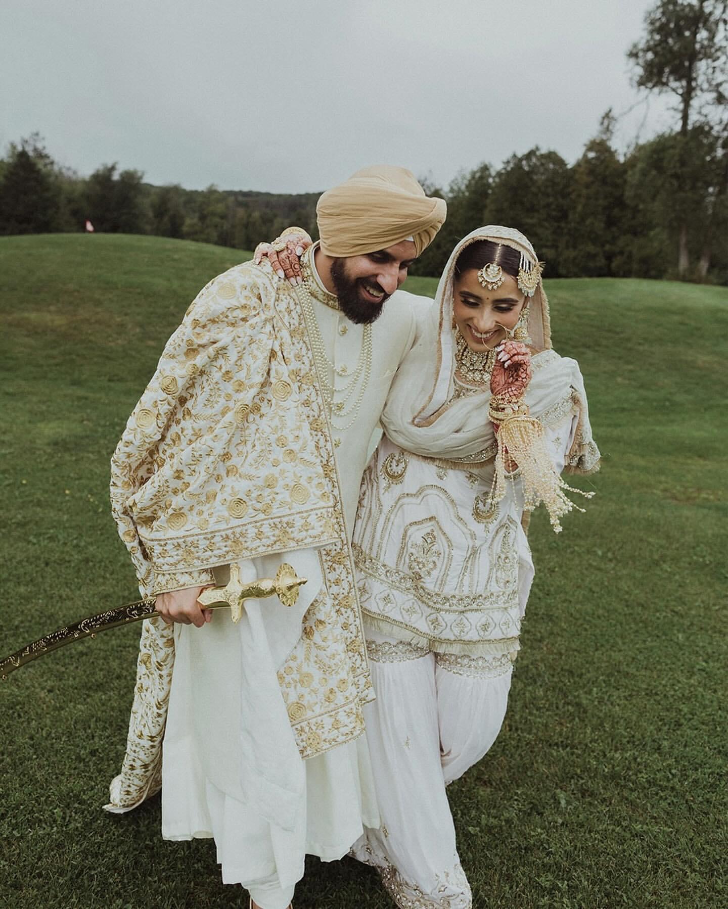 Bride showcasing South Asian wedding jewelry trends